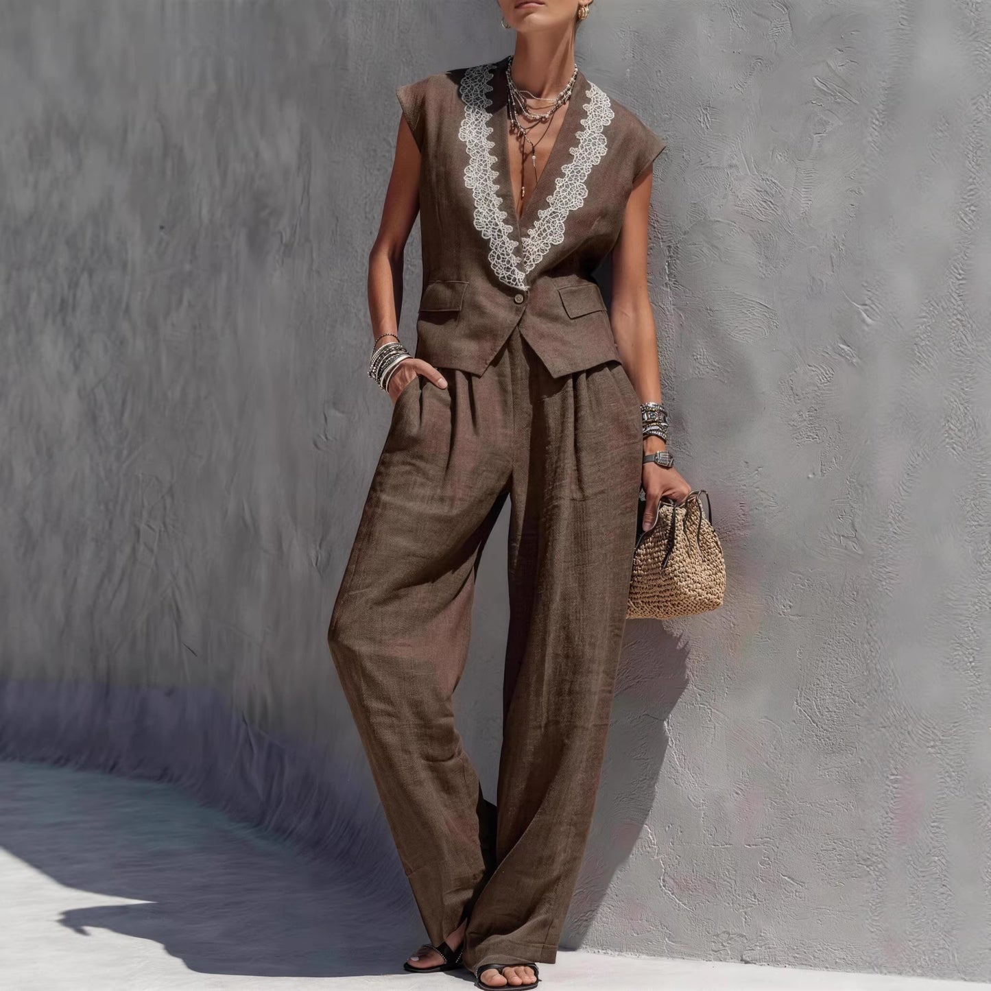 Vest Top And Trousers Womens Outfit