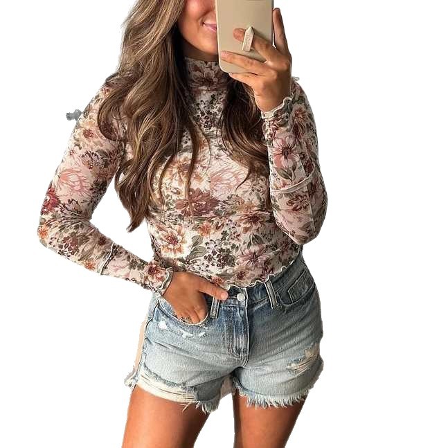 Autumn New Pullover Turtleneck Long-Sleeve Top Womens Fashion