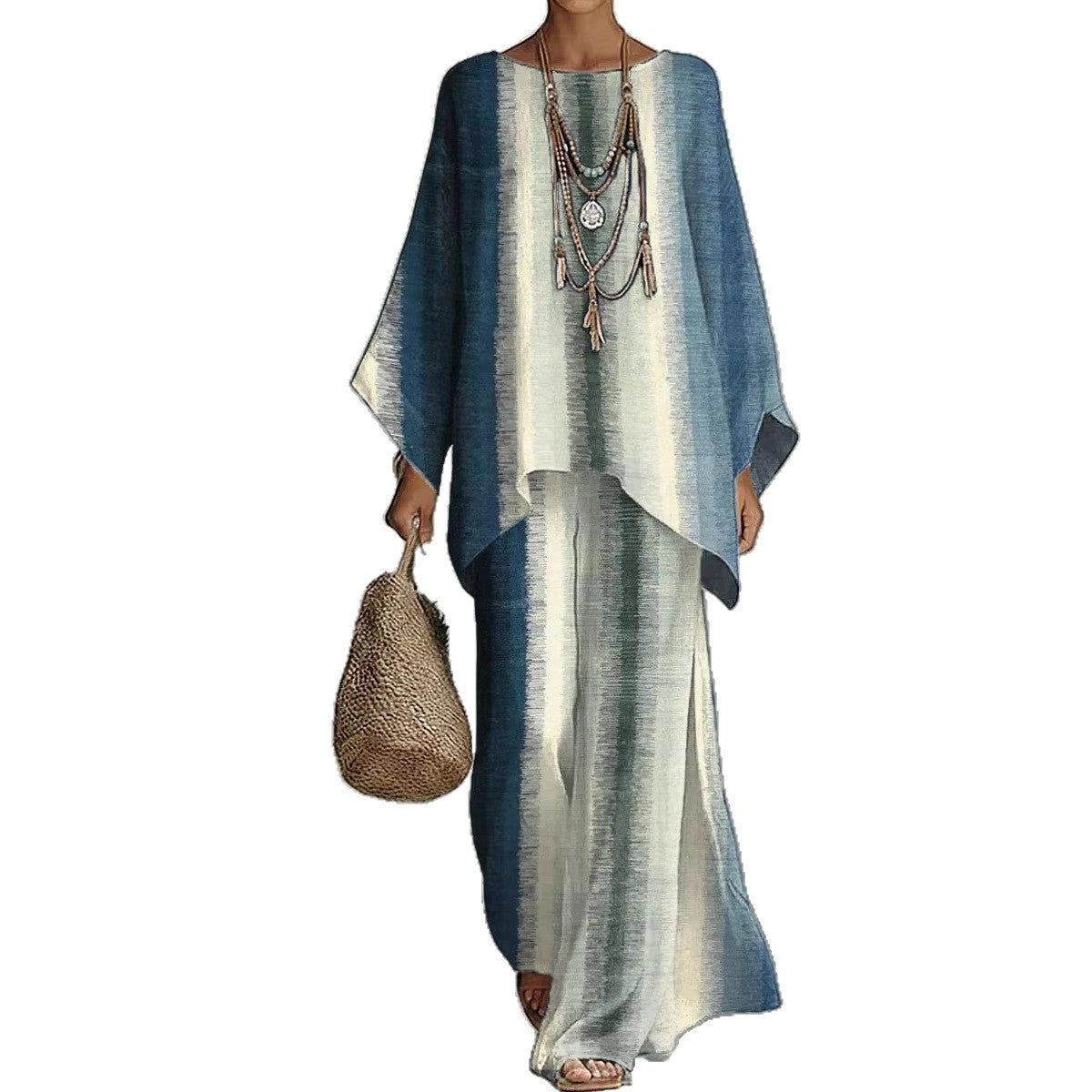 Loose Dopamine-Boosting Holiday Two-Piece Set Vacation Style