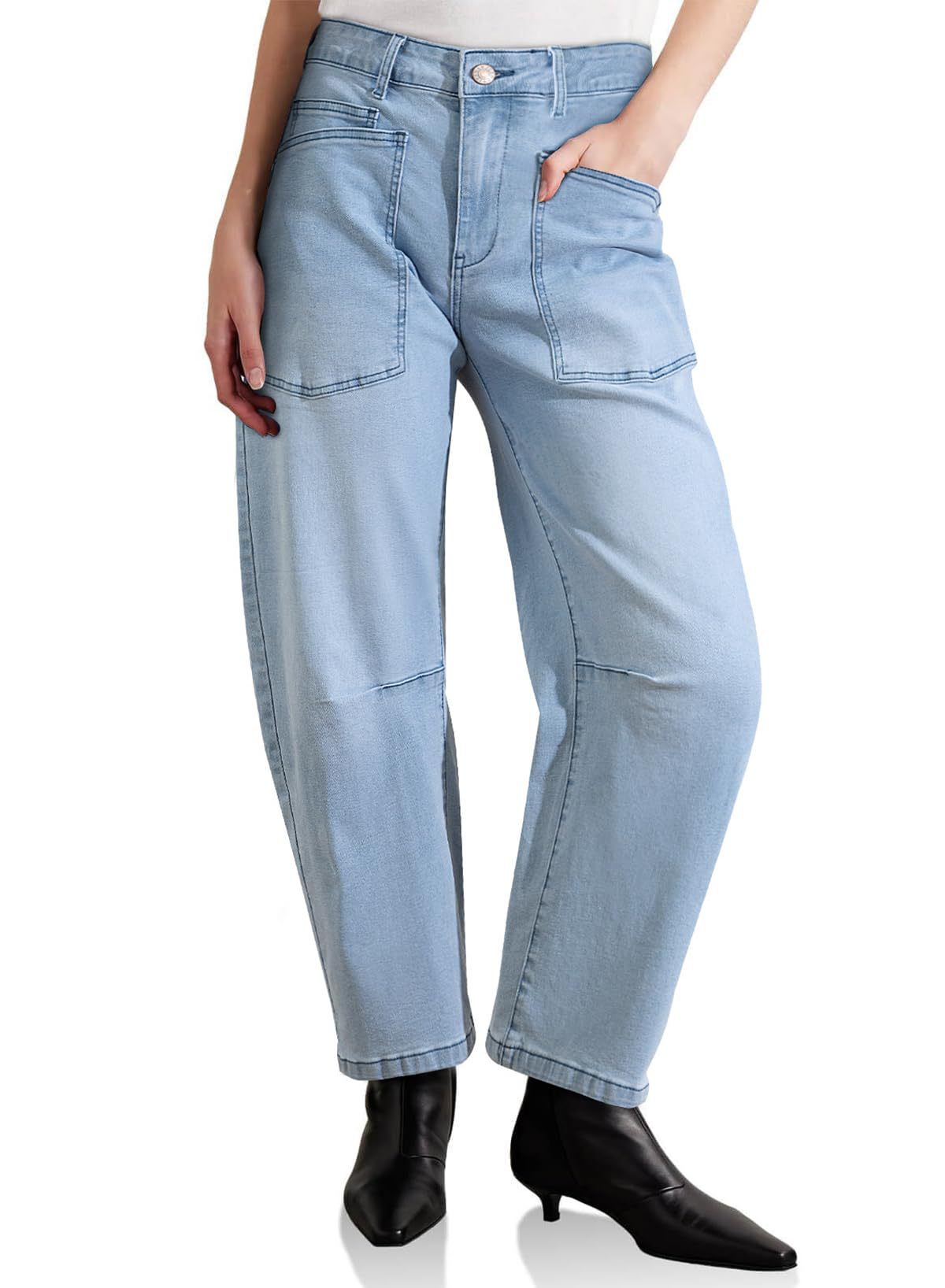 Fashionable Washed High-Waist Jeans For Women
