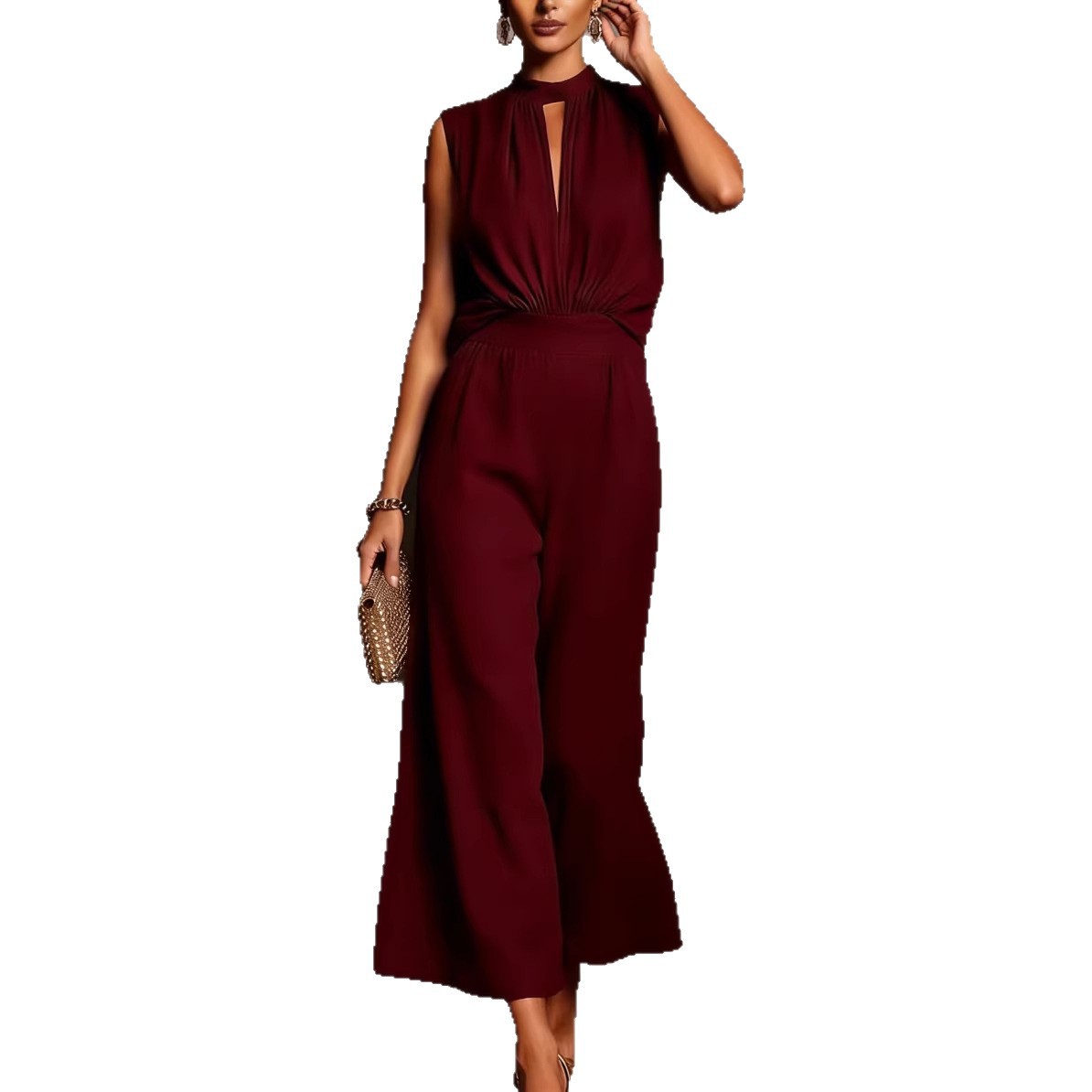 New Womens Elegant Sleeveless Two-piece Set