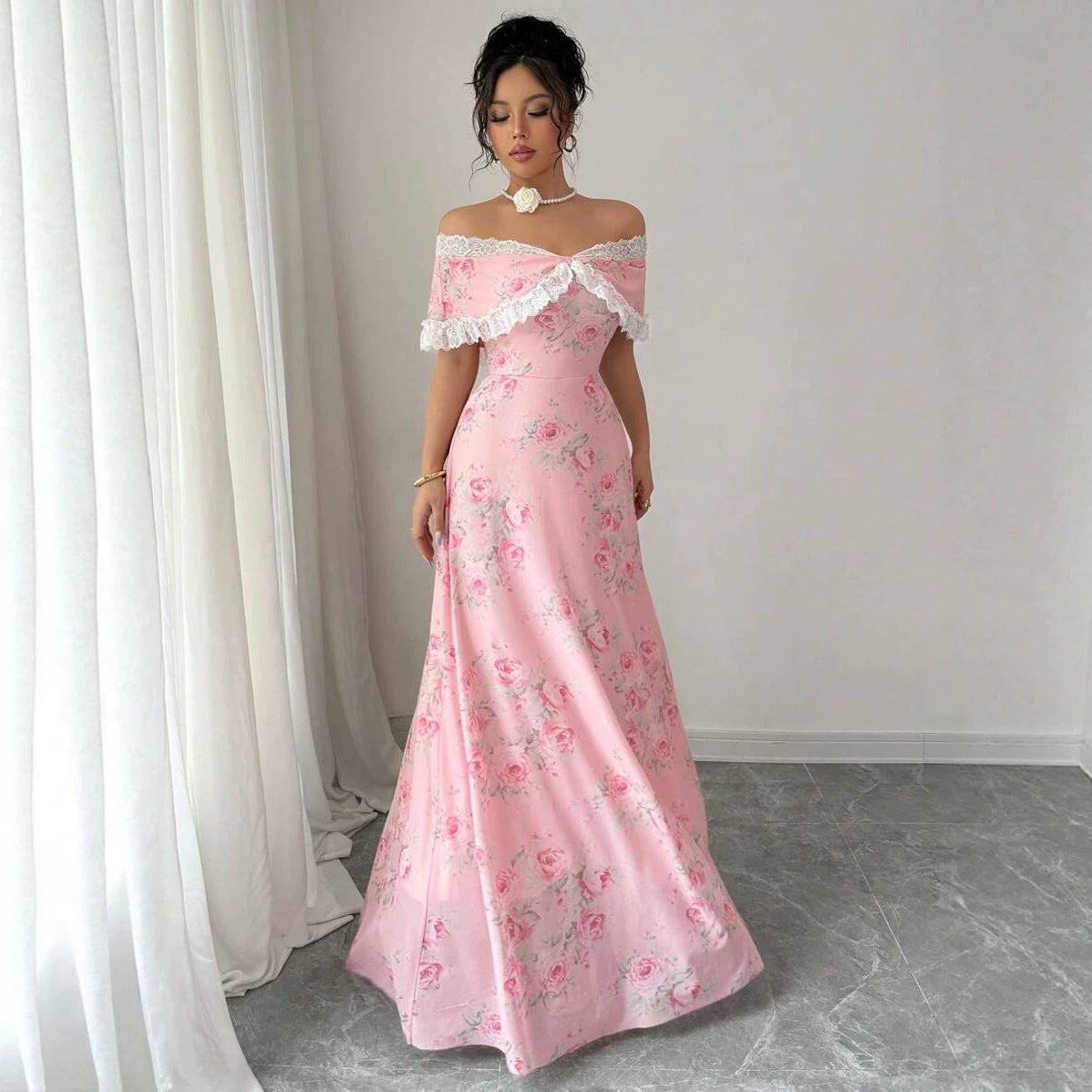 Women's Fashion Slim Floral Dress